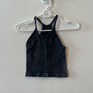 Free People Happiness Runs Crop Tank (S) Deepest Navy